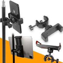 360° Rotating Phone Tripod Stand with Mic Holder Foldable Live Streaming Mount for iPhone Android Vlog Recording & Video Shootin