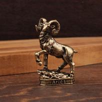 Mini vintažiniai cinko lydinio gyvūnų ožkų figūrėlės Statulėlė Namų dekoras Vintažinis rankų darbo Stalo ornamentui A2 brown