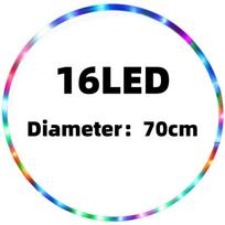 LED Spalvingas sportinis lankas Svorio metimui Namų patalpoms Nuimamas Daugiaspalvis sportinis lankas Sporto salės treniruokliai Diameter 70cm,16 LED įvairiaspalvis