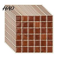 Adhesive Tile Decals for Walls 10Pcs 3D Mosaic Wall Sticker, Waterproof Oil-Proof Decal, Peel And Self Tiles Bathroom Stick Kitchen Backsplash, 10 Pcs I