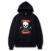 Jackass Forever Skeletas Ramentai Įspėjimo Logotipas Grafinis Džemperis Su Gobtuvu Vyrams Moterims Laisvalaikio Medvilninis Džemperis Vyriški Vintage Negabaritiniai Džemperiai Su Gobtuvu XL black