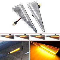 2pieces Led Dynamic Side Marker Turn Signal Light for Renault Megane MK2 CC Espace MK4 Scenic MK2 Wind Avantime Thalia 2 gray