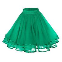Tinklinis tiulio sijonas su elastiniu juosmeniu Vienspalvis trijų sluoksnių princesės sijonas Cosplay Vestuvių vakarėlių sijonas iki kelių blue
