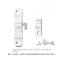 Sliding Folding Trackless Screen Door Latches Push-Pull Mesh Window Hook Locks Anti-theft Lock Buckle Left&Right Universal Latch