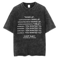 Skalbti vintažiniai System of A Down Chop Suey marškinėliai vyrams ir moterims, retro roko stiliaus, oversized, 90-ųjų alternatyvaus metalo atributika 130 black