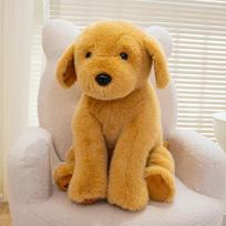Cute Furry Lifelike Dog Plush Toy 30/40/55cm West Highlands Golden Retriever Husky Labrador Border Collie Doll Kid Gift 30cm beige