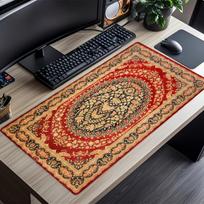 Persian Rug Texture Mouse Pad Desk Mats Gaming Room Decoration Desk Gadgets Laptop Accessories Carpet Mousepad Speed Office 300X800X2MM