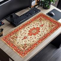 Persian Rug Texture Mouse Pad Desk Mats Gaming Room Decoration Desk Gadgets Laptop Accessories Carpet Mousepad Speed Office 350X600X2MM