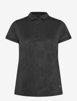 PUMA Golf - W Floral Lace Jacquard Ss Polo - Sportiniai polo marškinėliai - Juoda