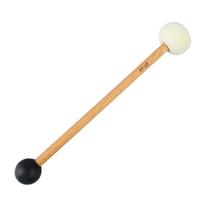 Drum Mallet Antislip Bass Drum Percussion Stick Hammer Wooden Musical Drumstick with Soft Felt Black and White SP 04 23cm