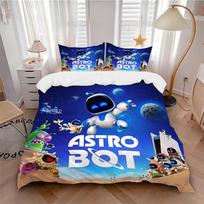 Astro Bot Adventure Print 3Pcs Bedding Setduvet Cover With 2 Bedropillowcase Home Birthday Gift 230cmx220cm