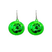Juodo Katino Šviečiantis Helovino Pakabukas Voras Šviečiantys Auskarai-Kabinukai LED Kaukolės Auskarai Dovana Earrings C green