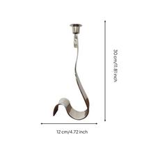 Tabletop Candle Holder Stainless Steel Decor Mirror-Finish for Dining Table gray