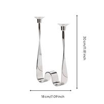 Tabletop Candle Holder Stainless Steel Decor Mirror-Finish for Dining Table