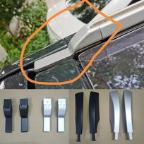 Wooeight 1Pc Car Roof Luggage Rack Guard Cover Cap Lid Roof Bar Roof Rail End Shell Block For Land Rover Discovery 3 /4 LR3 LR4 Silver Rear Left
