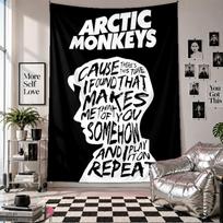 Wall TapestryArctic Monkeys Art Hanging Cloth Decorative Background Cover for Room Decoration 100cmx150cm