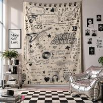 Wall TapestryArctic Monkeys Art Hanging Cloth Decorative Background Cover for Room Decoration 180cmx230cm