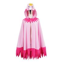 Vintage Stage Costume For Women Polyester Fluffy Flamingo Cape For Halloween Performances Pink Set,L white