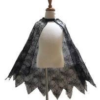 Helovino voratinklio nėrinių apsiaustas vaikams ir suaugusiems Cosplay vakarėlio kostiumas Kids 93cm gray