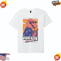 Vice City Leonida Marškinėliai Retro Krokodilas GTA 6 Žaidėjo Grafinis Marškinėlis XL white