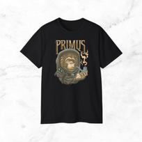 Primus Astro Monkey Adult Cotton Black T-Shirt Unisex 2XL gray