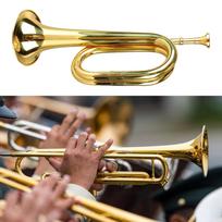 Professional Trumpet Portable Brass Alloy Instrument Blowing Bugle for Children Advanced Student