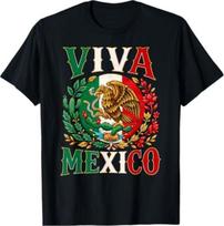 Viva Mexico Mexican Independence Day Mexico Flag Emblem Men T-Shirt 5XL įvairiaspalvis