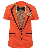 Dumb and Dumber Lloyd Orange Prom Tuxedo Costume T-Shirt XL black