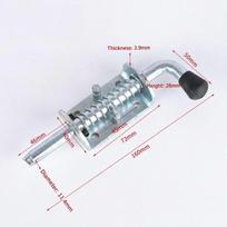 Zinc-plated Iron Spring Loaded Bolt Heavy Duty 130/160/220/260mm Gates Doors Lock Bolt Automatic Rebound Durable Cargo Door Bolt