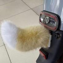 Artificial Fox Tail Car Decor Sound-activated Swing Plush Ornament Vehicle Interior 30cm