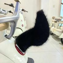 Artificial Fox Tail Car Decor Sound-activated Swing Plush Ornament Vehicle Interior 30cm