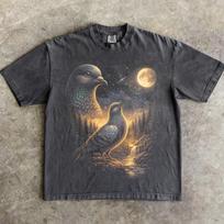 Balandžio Howling to the Moon Marškinėliai, Vintažiniai Paukščių Grafikos Marškinėliai, Pilnaties Gyvūnų Marškinėliai, Balandžių Mėgėjų Dovana 100
