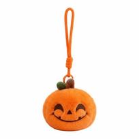 Vibrant Color Pumpkin Plush Key Chain Soft Fabric Funny Expression Toy  Backpack Style 3 orange