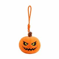 Vibrant Color Pumpkin Plush Key Chain Soft Fabric Funny Expression Toy  Backpack Style 4 orange