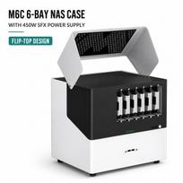 6-Bay NAS Server Case Micro-ATX Mini-ITX Storage Chassis with SATA Backplane, 4 Full-Height PCI Slots and Dual 120mm Fan Support