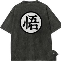 Goku Kanji Go Logo T Shirt Dragon Ball Z Anime Men Vintage Acid Wash Oversized Cotton Streetwear Minimalist Graphic Tees 2026 XL black