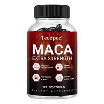 Tecepec Maca Supplement 6000mg with Ashwagandha, Ginger, Tribulus, Shilajit, Shatavari, 120 Softgels 120 Capsules