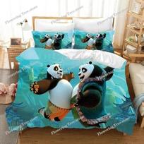 Kung Fu Panda Bedding Set Duvet Cover Set Pillowcase, Boy and Girl Bedding Set, Cartoon Bedroom Decoration Twin King Size Bed AU Single 140x210cm