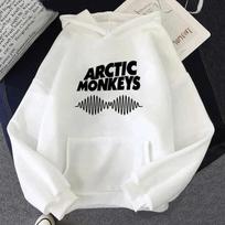Autumn  Women Fashion Hoodies Rock Arctic Monkeys Print Hoodie Hip Hop Women Coats Rapper Sweater Unisex Clothing Harajuku XXXL white