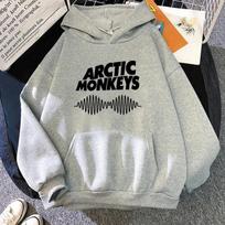 Autumn  Women Fashion Hoodies Rock Arctic Monkeys Print Hoodie Hip Hop Women Coats Rapper Sweater Unisex Clothing Harajuku XXL gray