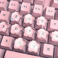 3D Clear Raised Keyboard Stickers Silicone Raised Pad Long Nails Keyboard Stickers Comfortable Protection Thick