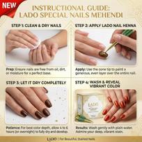 Amina Professional Nail Henna Mehendi Cones - 100% Natural Organic Herbal Nail Stain for Vibrant Long Lasting Color, Chemical-Free Breathable Dark M beige