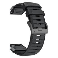 22/26mm FKM guminė apyrankė, skirta Garmin Fenix 8 51/47mm E 7 7X Pro 6 6X QuickFit apyrankėms, skirtoms Tactix 8 Enduro 3 Marq Epix Gen2 Pro dirželiui QuickFit 22mm juoda