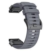 22/26mm FKM guminė apyrankė, skirta Garmin Fenix 8 51/47mm E 7 7X Pro 6 6X QuickFit apyrankėms, skirtoms Tactix 8 Enduro 3 Marq Epix Gen2 Pro dirželiui QuickFit 26mm pilka
