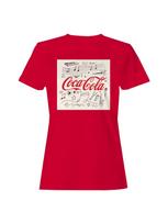 Officially Licensed Coca Cola Musical Icon Art Women's T-shirt S white
