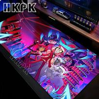 HD Print XXL Anime Gaming Mouse Pad Rug Hazbin Hotel Game Computer PC Accessories Tabletop Keyboard Pads Coaster Gamer Carpet 300x600x2mm multi