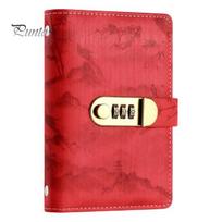 Cash Storage Organizer Budget Binder with Password Lock, 200 Transparent Money Envelope Saving Pockets, PU Leather Personal Finance Planner raudona