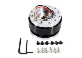 6 skylės automobilio vairo greito atleidimo stebulės adapteris Snap Off Boss rinkinys Juodas white