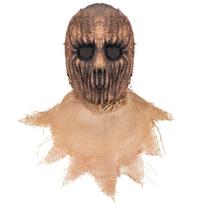Helovino Šiaudinio žmogaus latekso kaukė vakarėliui, cosplay Style 4 brown