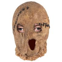 Helovino Šiaudinio žmogaus latekso kaukė vakarėliui, cosplay Style 1 beige